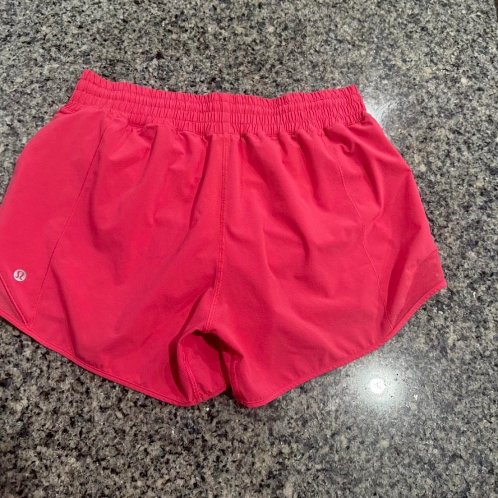 Lululemon Hotty Hot High-Rise Long 4" Shorts Pink Size 8 LW7AW7T